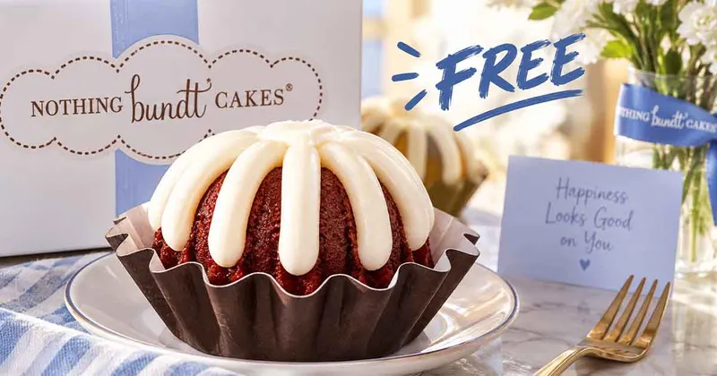 Nothing Bundt Cakes Free Bundtlet Day Sept 15: First 300 Guests Per Bakery, No Purchase Needed