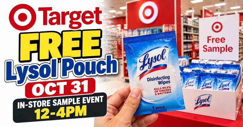 Target Free Lysol Pouch Oct 31: In-Store Sample Event 12-4PM